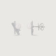 Gleam Cross Silver Stud Earrings,,hi-res view 4