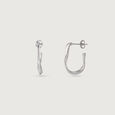 Twisted Shine Silver Earrings,,hi-res view 4