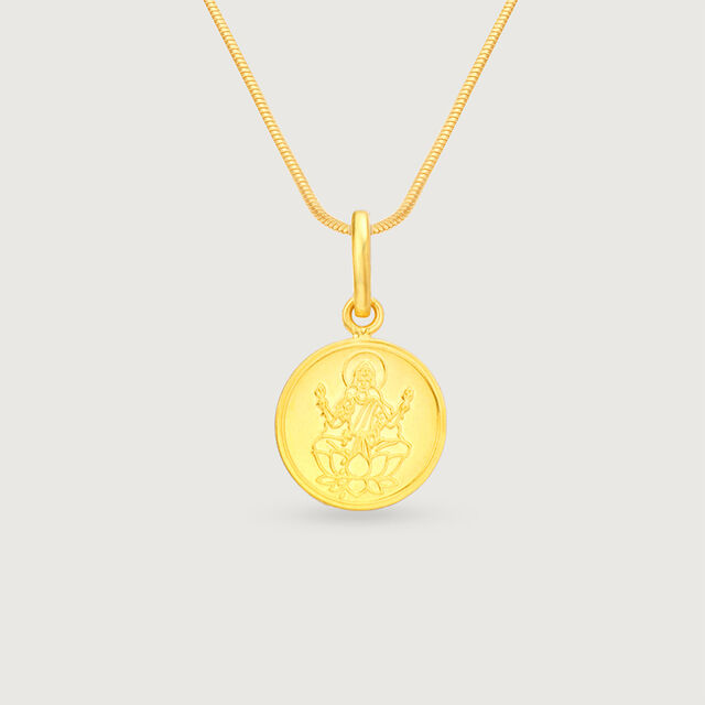Divine Lakshmi Gold Pendant,,hi-res image number null