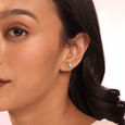 Cresting Waves 14 Kt Gold & Diamond Stud Earrings,,hi-res view 2