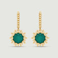 Dynamic Sculptural Green Onyx Hoop Earrings,,hi-res view 1