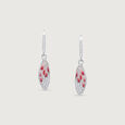 Blush Wing Silver Hoop Earrings,,hi-res view 4