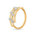 14kt Yellow Gold And Diamond Square Ring,,hi-res view 1