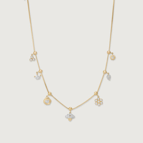 Honeybee Charm Diamond Necklace