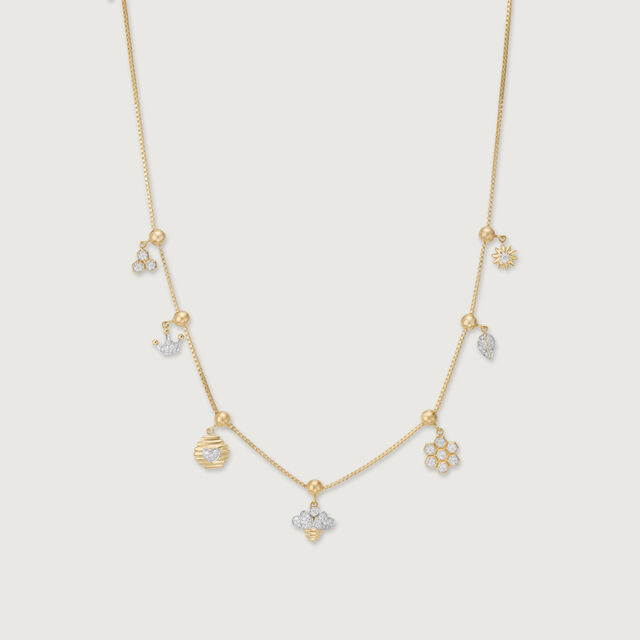Honeybee Charm Diamond Necklace,,hi-res image number null