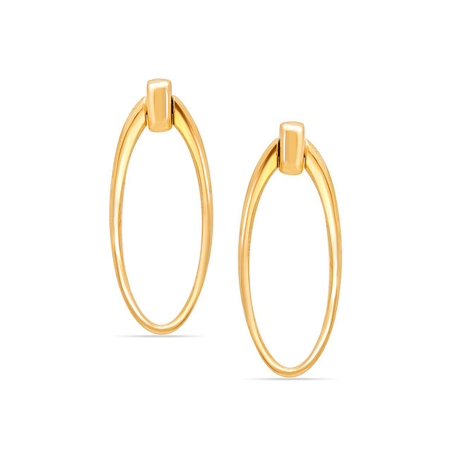 14KT Yellow Gold Bold And Beautiful Drop Earrings,,hi-res image number null