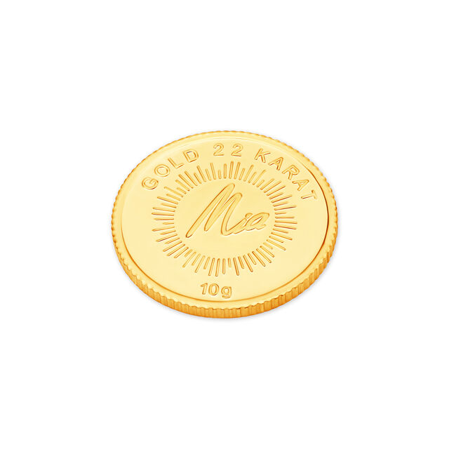 10 GM 22 Karat Stunning Lotus Gold  Coin,,hi-res view 3