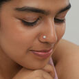 Radiant Ray Gold and Diamond Nose Pin,,hi-res view 2