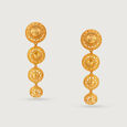 Enchanting Warli 22KT Gold Drop Earrings,,hi-res view 3