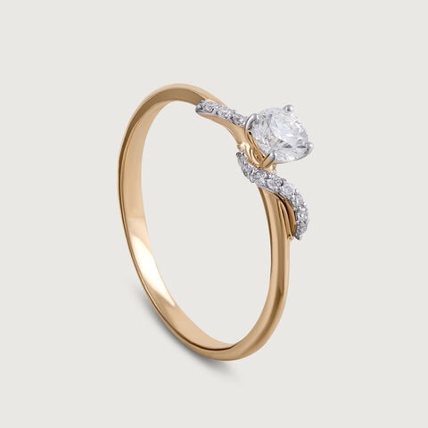 Starlit Heart 14 kt Gold & Diamond Ring
