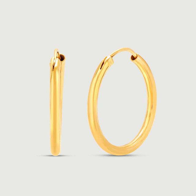 Subtle Flex Gold Hoop Earrings,,hi-res image number null