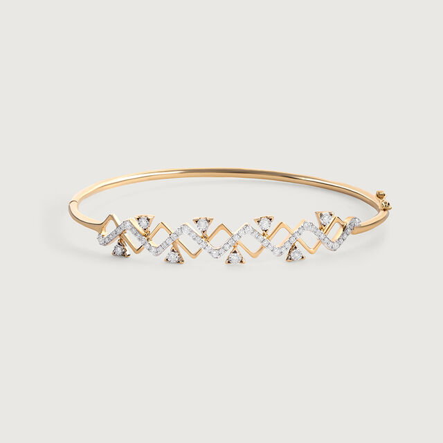 Lippan Sparkle Gold & Diamond Bangle,,hi-res image number null