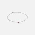 Minimalist Glow Silver Anklet,,hi-res view 3