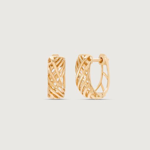 Timeless Twirl Gold Hoop Earrings