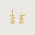 Graceful Ginkgo Gold Drop Earrings,,hi-res view 3