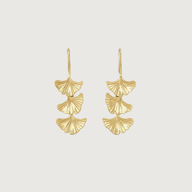 Graceful Ginkgo Gold Drop Earrings,,hi-res image number null