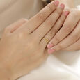 Letter Z 14KT Yellow Gold Initial Ring,,hi-res view 1