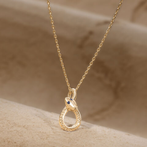 Serpent Flow Gold Pendant