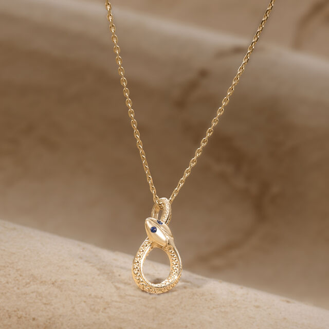 Serpent Flow Gold Pendant,,hi-res image number null