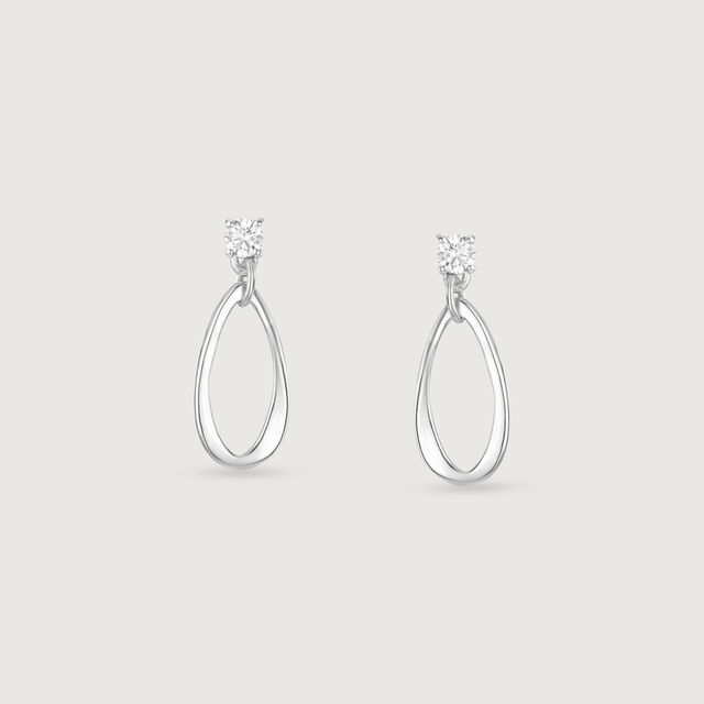Fluid Chic Silver Drop Earrings,,hi-res image number null