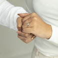 Floral Love Gold & Diamond Finger Ring,,hi-res view 1