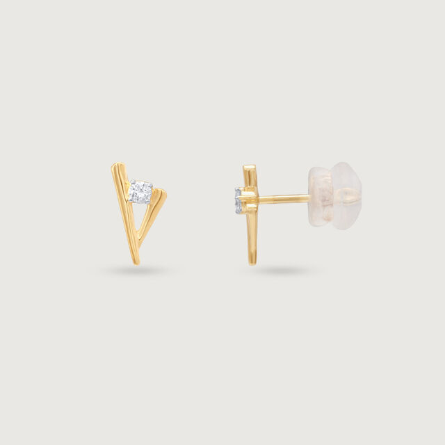 Cheeky Sleek Gold Earrings,,hi-res image number null