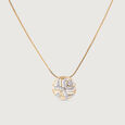 Classic Retro Gold & Diamond Pendant,,hi-res view 3