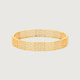 Elegant Geometric Gold Bangle,,hi-res view 3