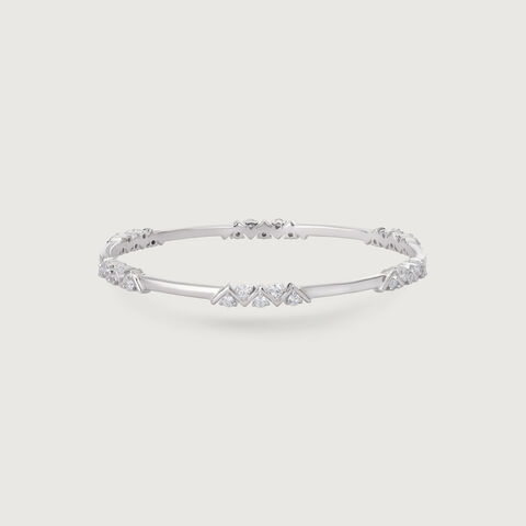 Intricate Patterned Silver Bangle
