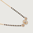 Sparkling Swirls 18 KT Gold and Diamond Mangalsutra,,hi-res view 4