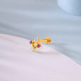 14KT Yellow Gold Diamond Nose Pin,,hi-res view 1