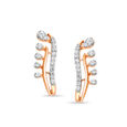 14kt Rose Gold Subtle Sparkle Diamond Hoop Earring,,hi-res view 1