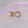 Eternal Bloom 14 kt Gold & Diamond Stud Earrings,,hi-res view 1