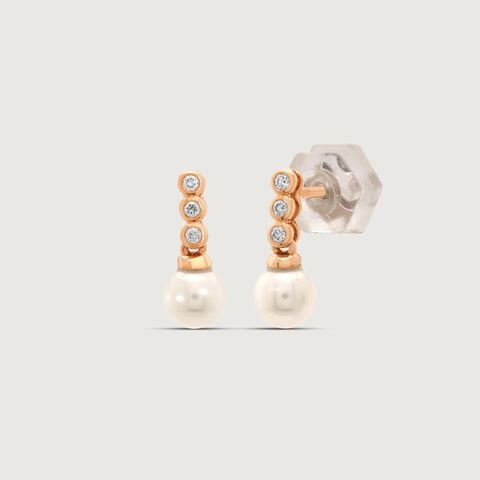Soft Lustre Diamond Stud Earrings