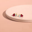 Scarlet Grace Ruby & Diamond Stud Earrings,,hi-res view 1