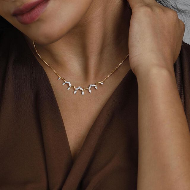 Arch Sparkle Diamond Necklace,,hi-res image number null