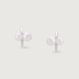 Bubble Bloom Silver Hoop Earrings,,hi-res view 5