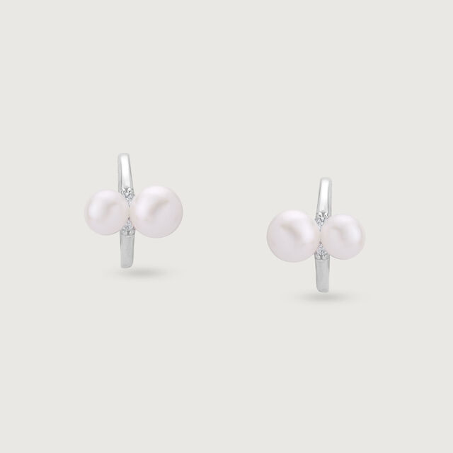 Bubble Bloom Silver Hoop Earrings,,hi-res image number null