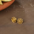Chic Warli 22KT Gold Stud Earrings,,hi-res view 1