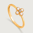 Pearl Adorned Brilliance 18KT Yellow Golf Finger Ring,,hi-res view 3