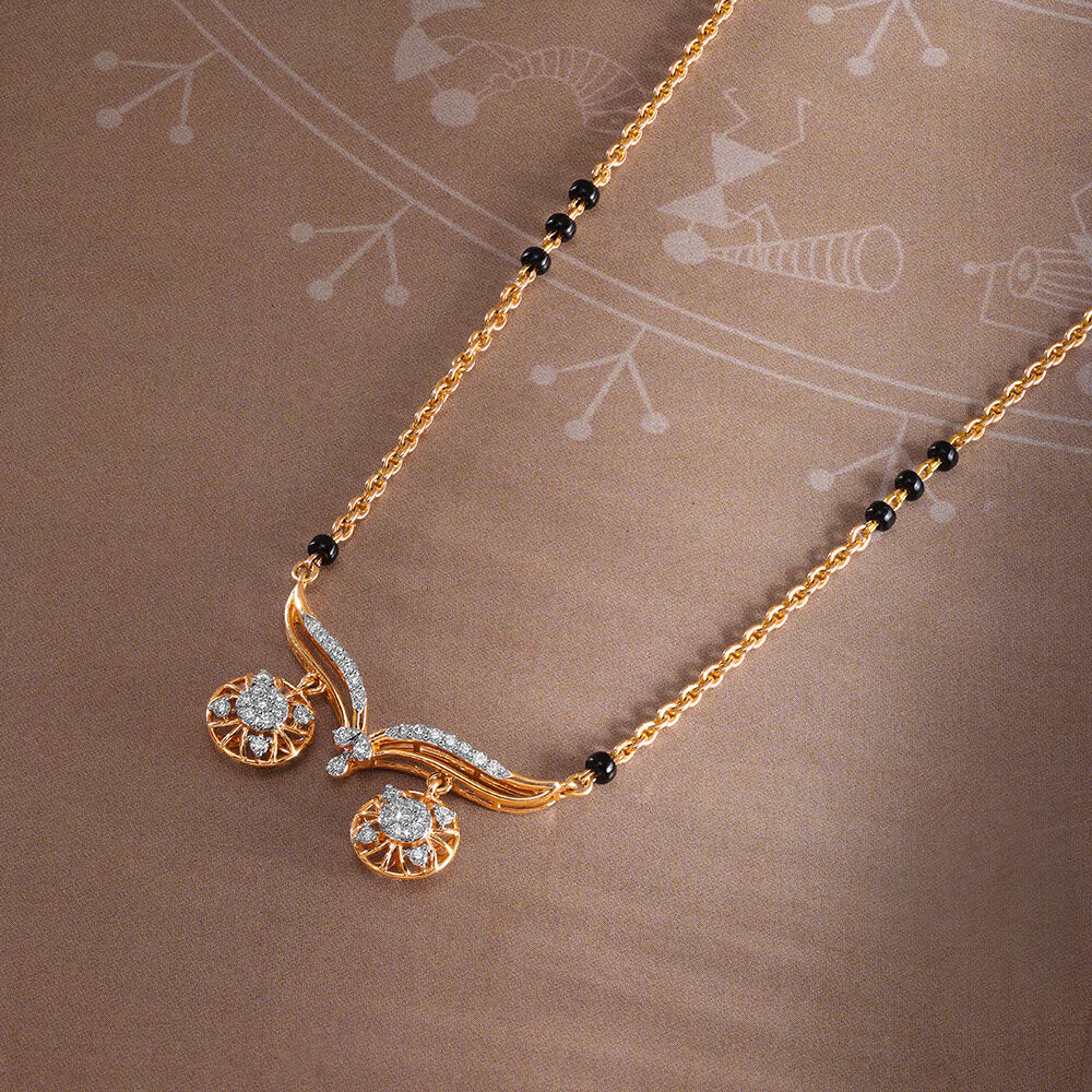 Buy Eternal Eclat 18 Kt Gold and Diamond Vati Mangalsutra Online Mia by Tanishq