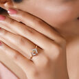 14KT Yellow Gold Arrow Duet Diamond Finger Ring,,hi-res view 1