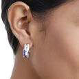 925 Silver Glowing Hoop Earrings,,hi-res view 3