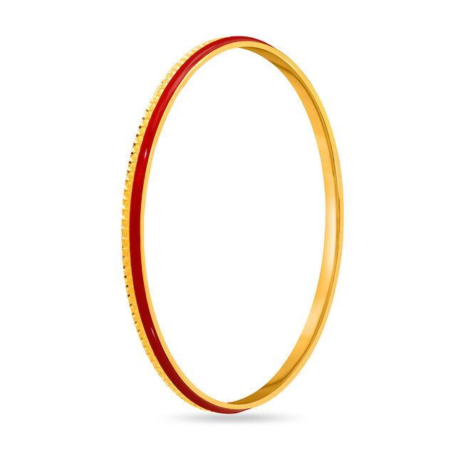 18KT Yellow Gold Traditional Bangle,,hi-res view 1