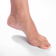 Minimal Gleam Silver Anklet,,hi-res view 2