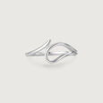 Minimal Curved Silver Ring,,hi-res view 4