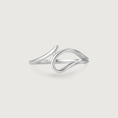 Minimal Curved Silver Ring