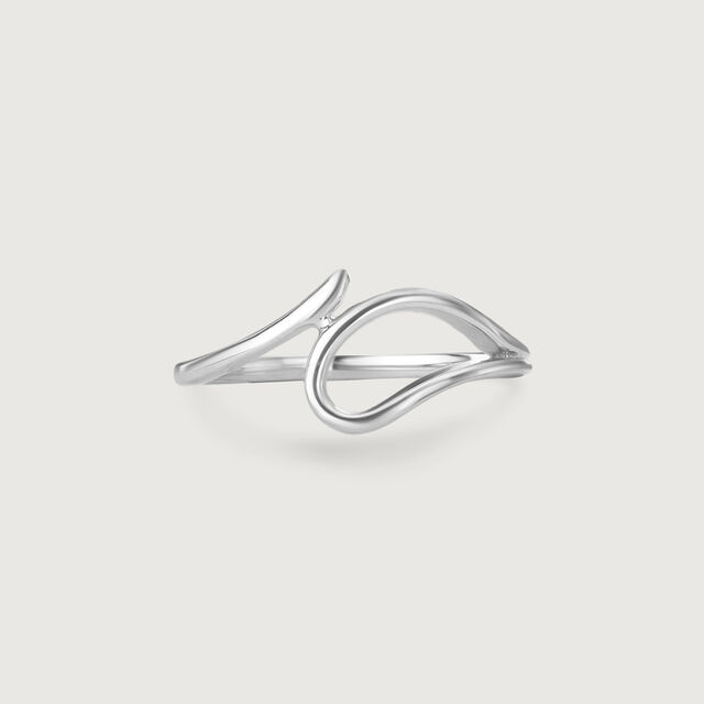 Minimal Curved Silver Ring,,hi-res image number null
