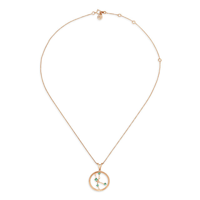 Taurus 14KT Rose Gold Pendant And Chain,,hi-res image number null