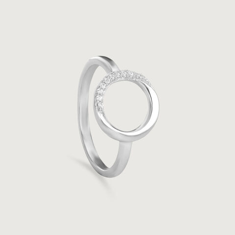 Subtle Halo Silver Ring